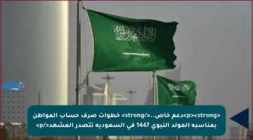 <p><strong>دعم خاص..</strong> خطوات صرف حساب المواطن بمناسبة المولد النبوي 1447 في السعودية تتصدر المشهد</p>